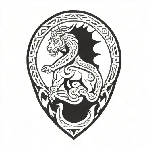 Nordic strength firefighter  tattoo design idea