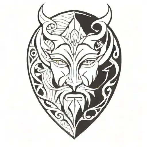 Nordic strength warrior tattoo design idea