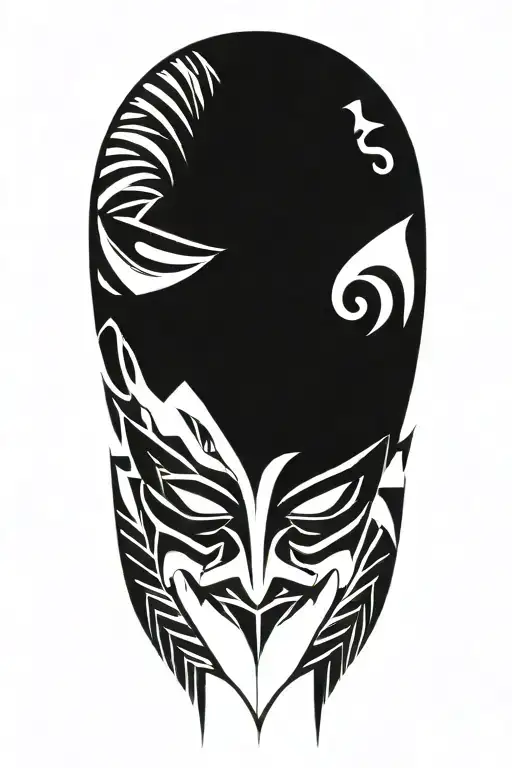 Warrior strength courage tattoo design idea