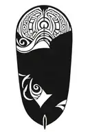 Warrior strength courage tattoo design idea