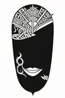 Warrior strength courage tattoo design idea