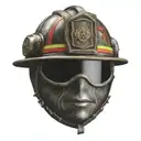  firefighter leather helmet  tattoo design idea
