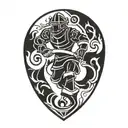 Nordic strength firefighter  tattoo design idea
