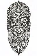 Warrior strength courage tattoo design idea