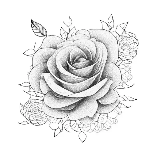 A vibrant bouquet of flowers bursting out of a paintbrush tattoo design idea