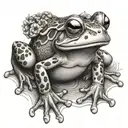cook a frog tattoo design idea