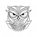 Owl tattoo design idea