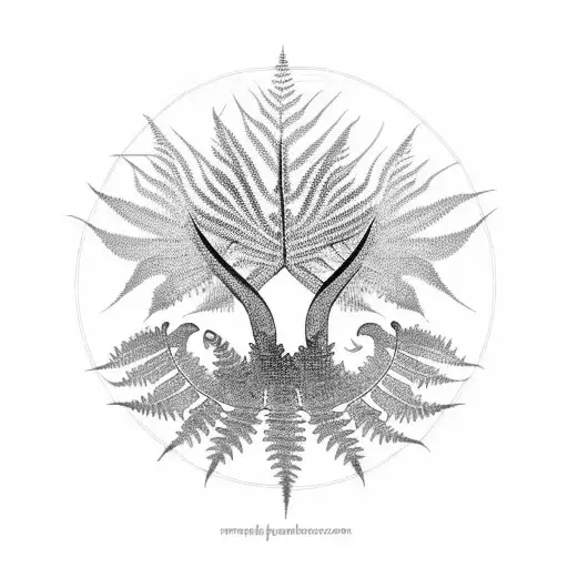 Fern Tree tattoo design idea