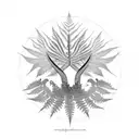 Fern Tree tattoo design idea