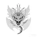 Moon tattoo design idea