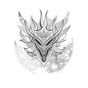 Moon tattoo design idea