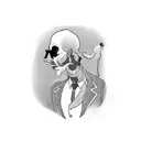 man smoking pipe tattoo design idea