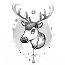 reindeer hanged himself tattoo design idea