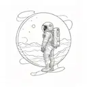 interstellar movie scenes tattoo design idea