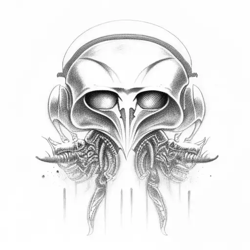 Aliens vs predator tattoo design idea