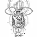 steampunk tattoo design idea