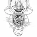 steampunk tattoo design idea