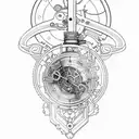 steampunk tattoo design idea