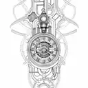 steampunk tattoo design idea