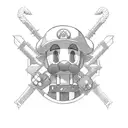 a right arm sleeve that features classic game characters, mainly from nintendo, make sure to include Link and Mario tattoo design idea