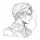 levi Ackerman attack on titan tattoo design idea