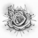Irish rose tattoo design idea