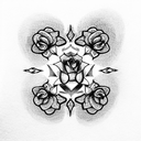 Irish rose tattoo design idea