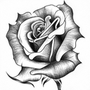 Irish rose tattoo design idea