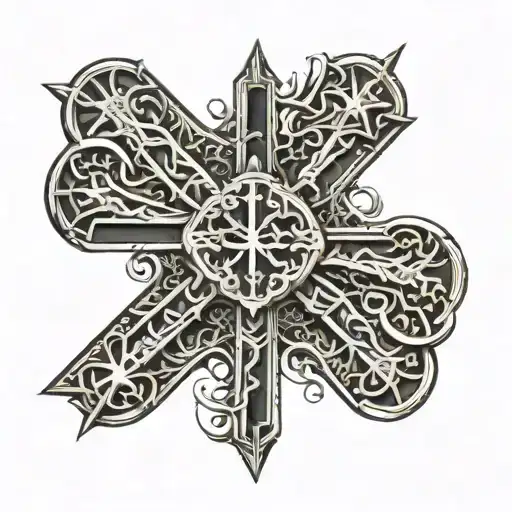 crusaders with cross tattoo tattoo design idea