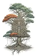 mayan codex the tree of the underworld tattoo design idea