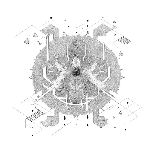 circular word: resilience written with gothic font tattoo design idea