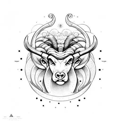 Aries, taurus and aquarius tattoo design idea
