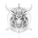 Aries, taurus and aquarius tattoo design idea