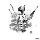 mapa de pubg tattoo design idea