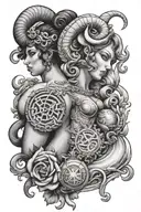 Libra Aries Taurus tattoo design idea