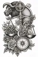 Libra Aries Taurus tattoo design idea