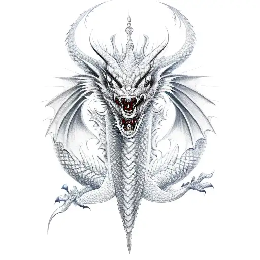 dragon ice tattoo design idea