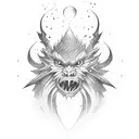 wizard mage tattoo design idea