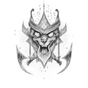 wizard mage tattoo design idea