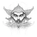 wizard mage tattoo design idea