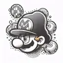 super mario tattoo design idea