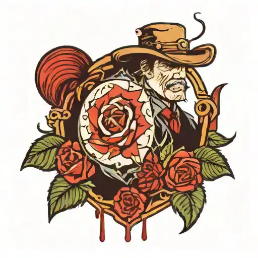 gaming symbol red dead redemption 2 tattoo design idea
