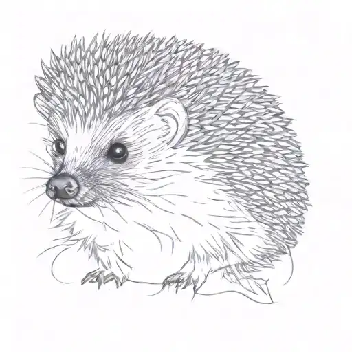 hedgehog tattoo design idea