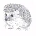 hedgehog tattoo design idea