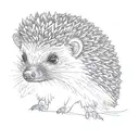 hedgehog tattoo design idea