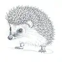 hedgehog tattoo design idea