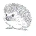 hedgehog tattoo design idea