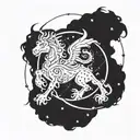 zodiac sign tattoo design idea