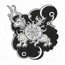 zodiac sign tattoo design idea