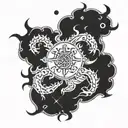 zodiac sign tattoo design idea
